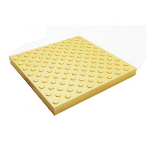 Тактильная плитка с конусообразными рифами 300x300x30 желтая